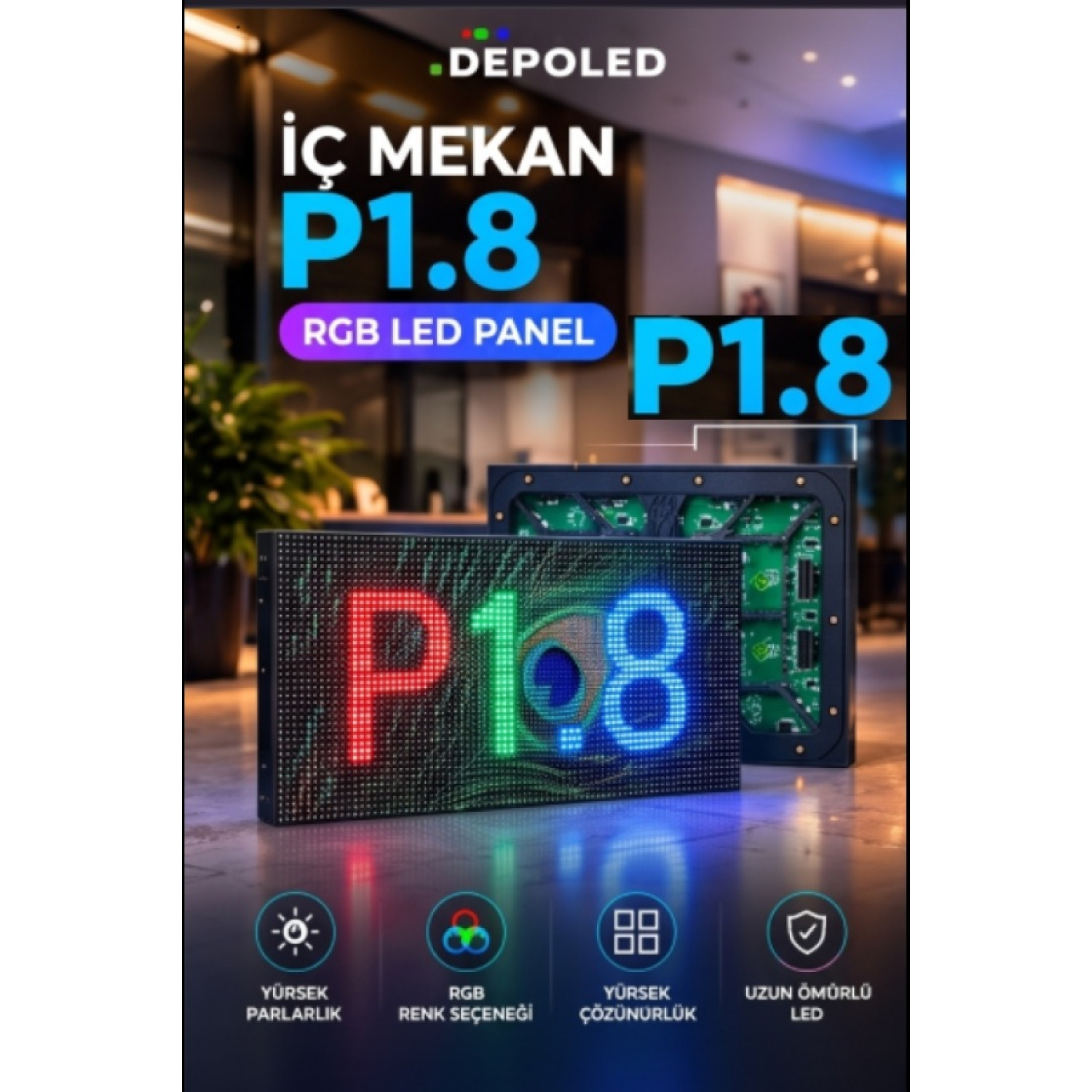 P1,8 iç mekan led panel