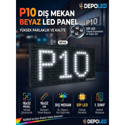 P10 Beyaz LED-Dış Mekan Kayan Yazı Paneli