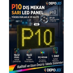 P10 SARI LED-Dış Mekan Kayan Yazı Paneli