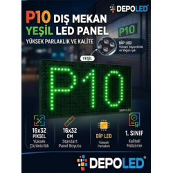 P10 Yeşil LED-Dış Mekan Kayan Yazı Paneli