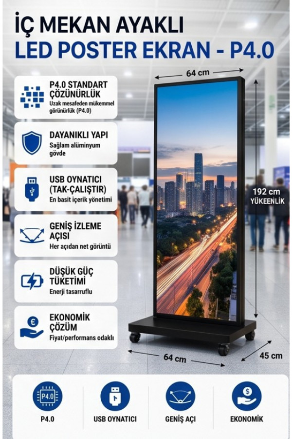 İç Mekan p4 Poster LED EKRAN