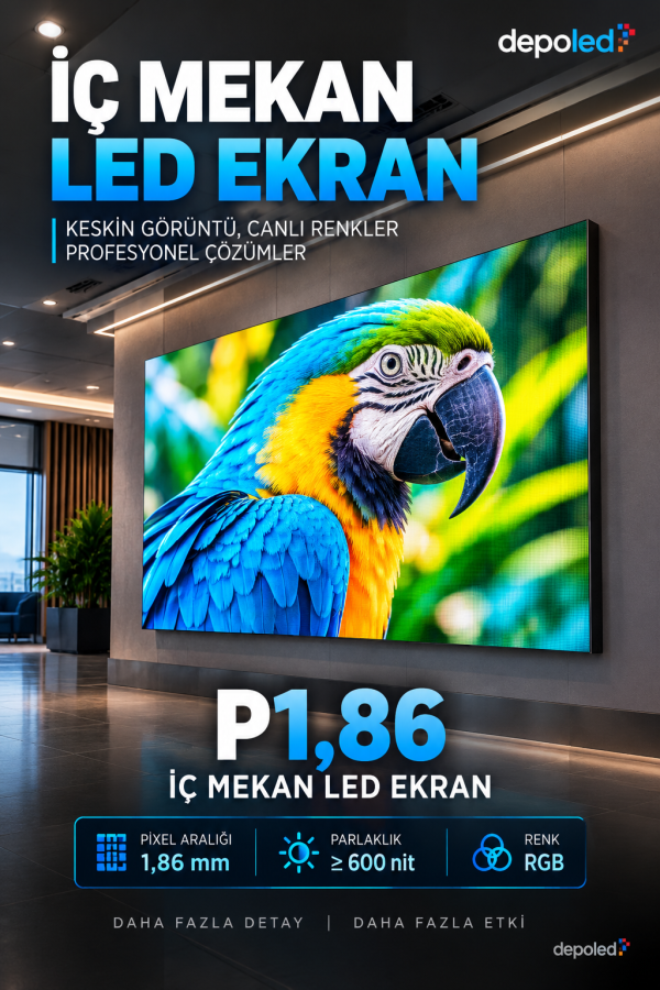 P1,86 İç Mekan (Indoor) LED Ekran