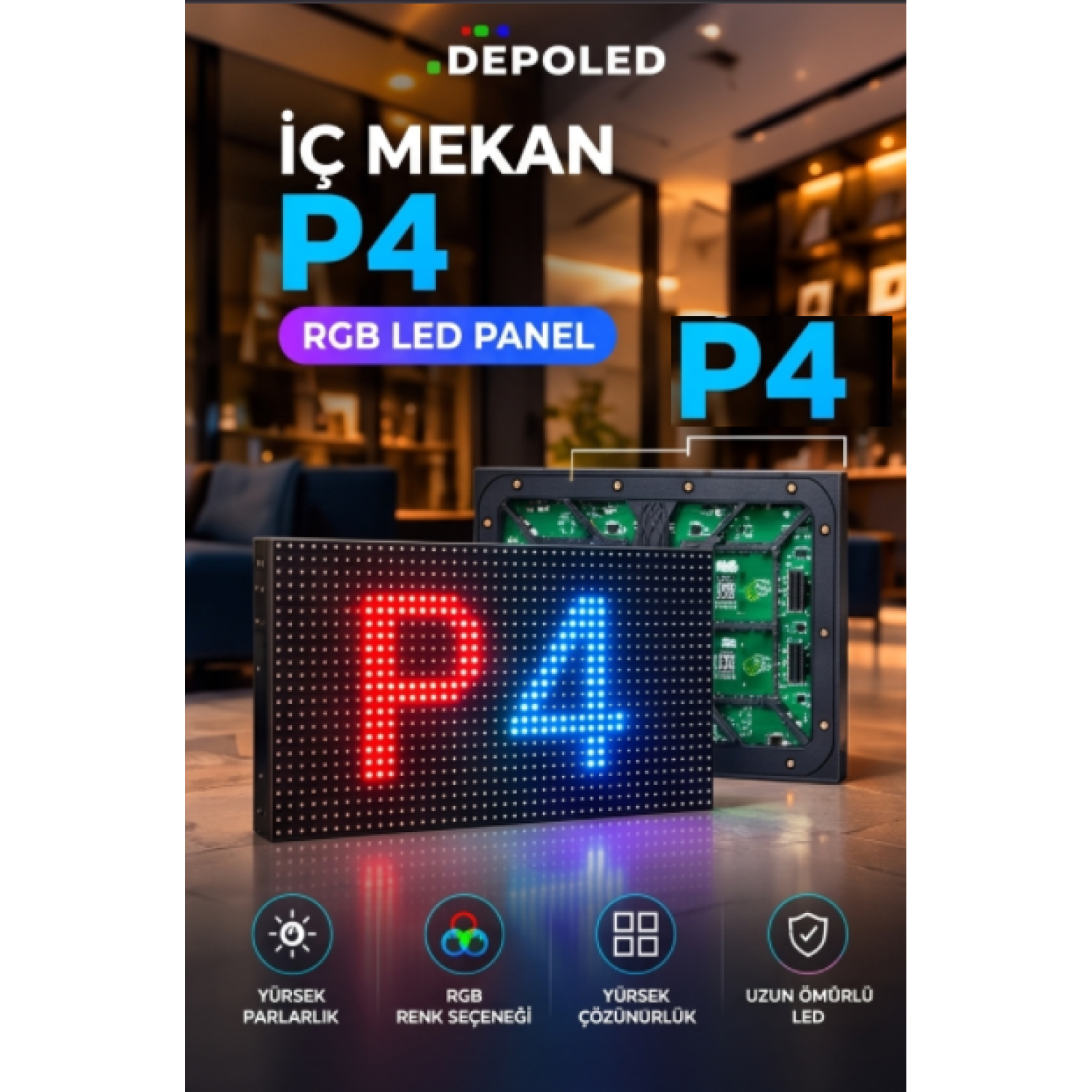 P4 İç Mekan LED Panel
