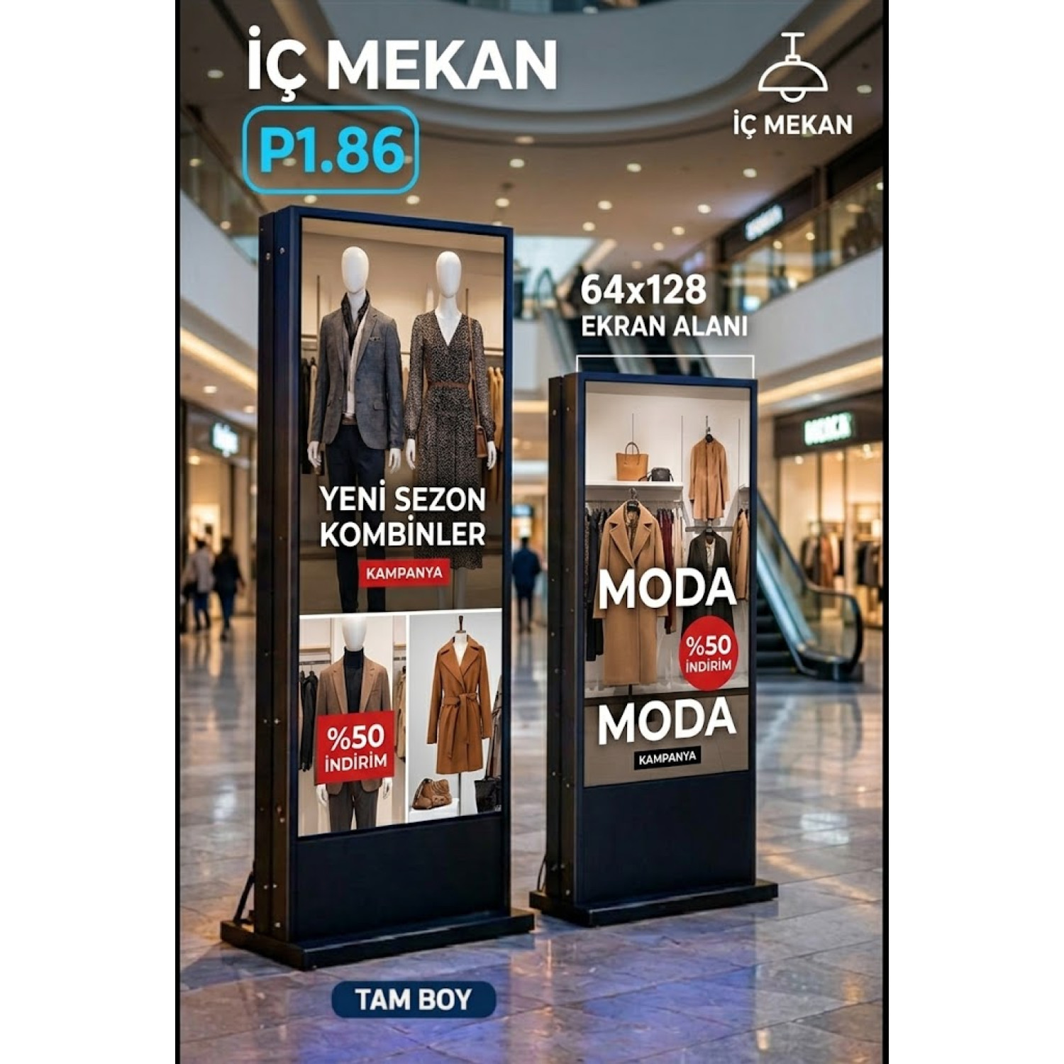 P 1.8 İç Mekan  Poster LED EKRAN